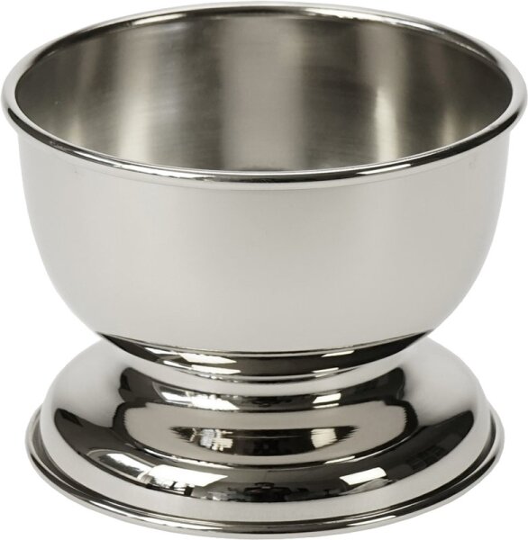Fantasia Rasierschale mit Fuß, Metall, Silber, Höhe: 7 cm Ø 9 cm Rasierschale