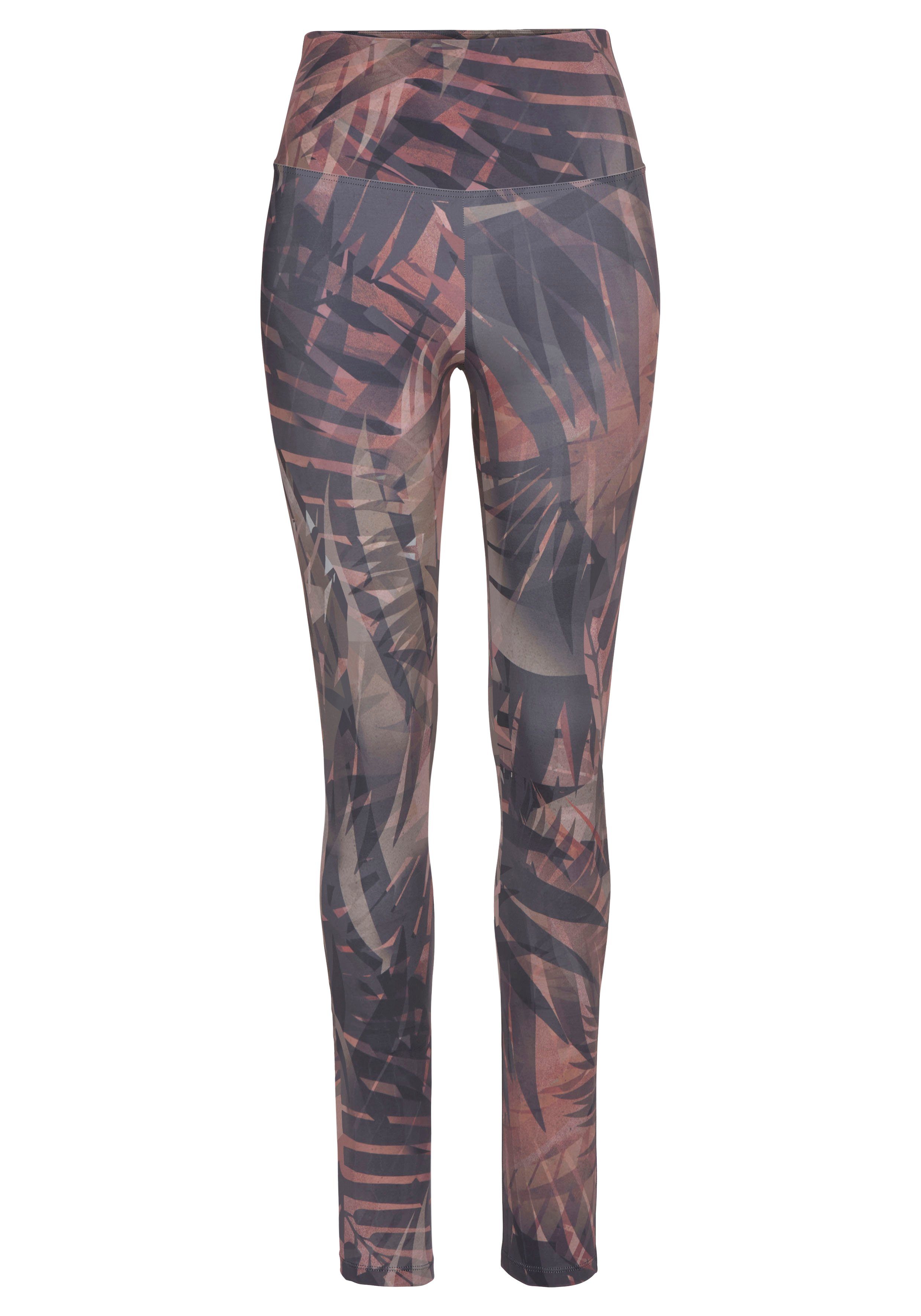 LASCANA ACTIVE Leggings Tropical mit abstraktem Palmenprint, Loungewear