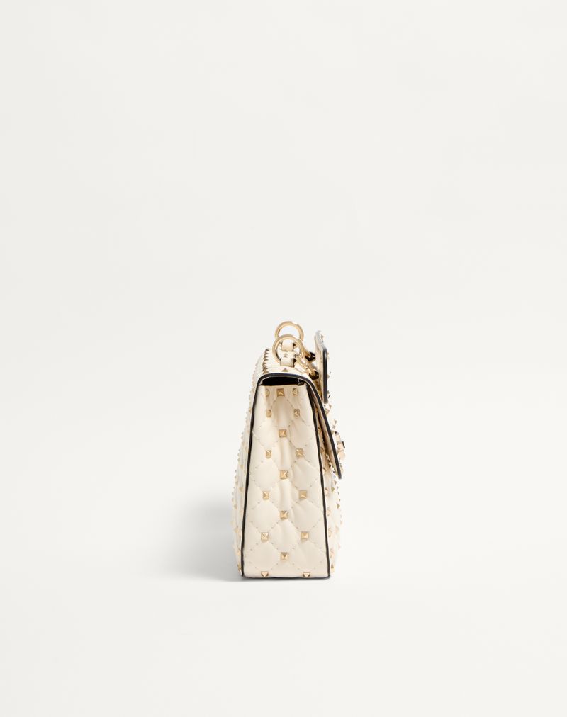Bolsa média Rockstud Spike em couro napa.