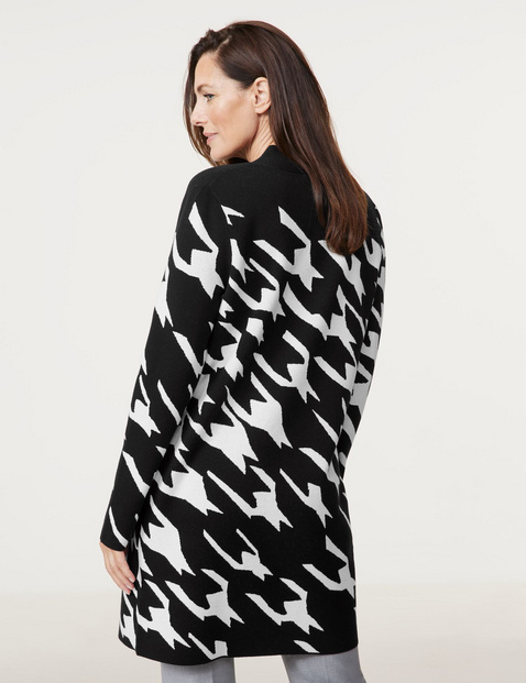 Offener Longcardigan in Jacquard-Strick
