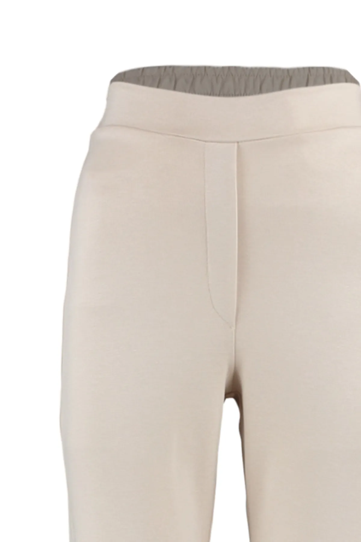 Trendyol Collection  Beige gerade gestrickte Hose mit Schlitz TWOAW23PL00005