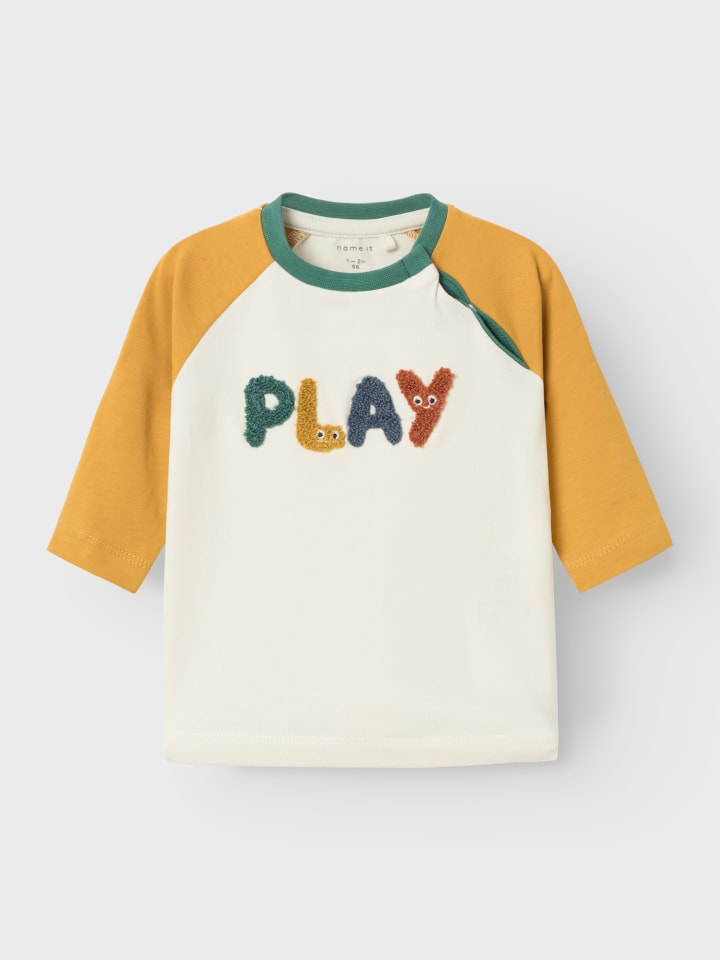 name it Jungen langarm Shirt mit 3D Druck in Weiß günstig kaufen
