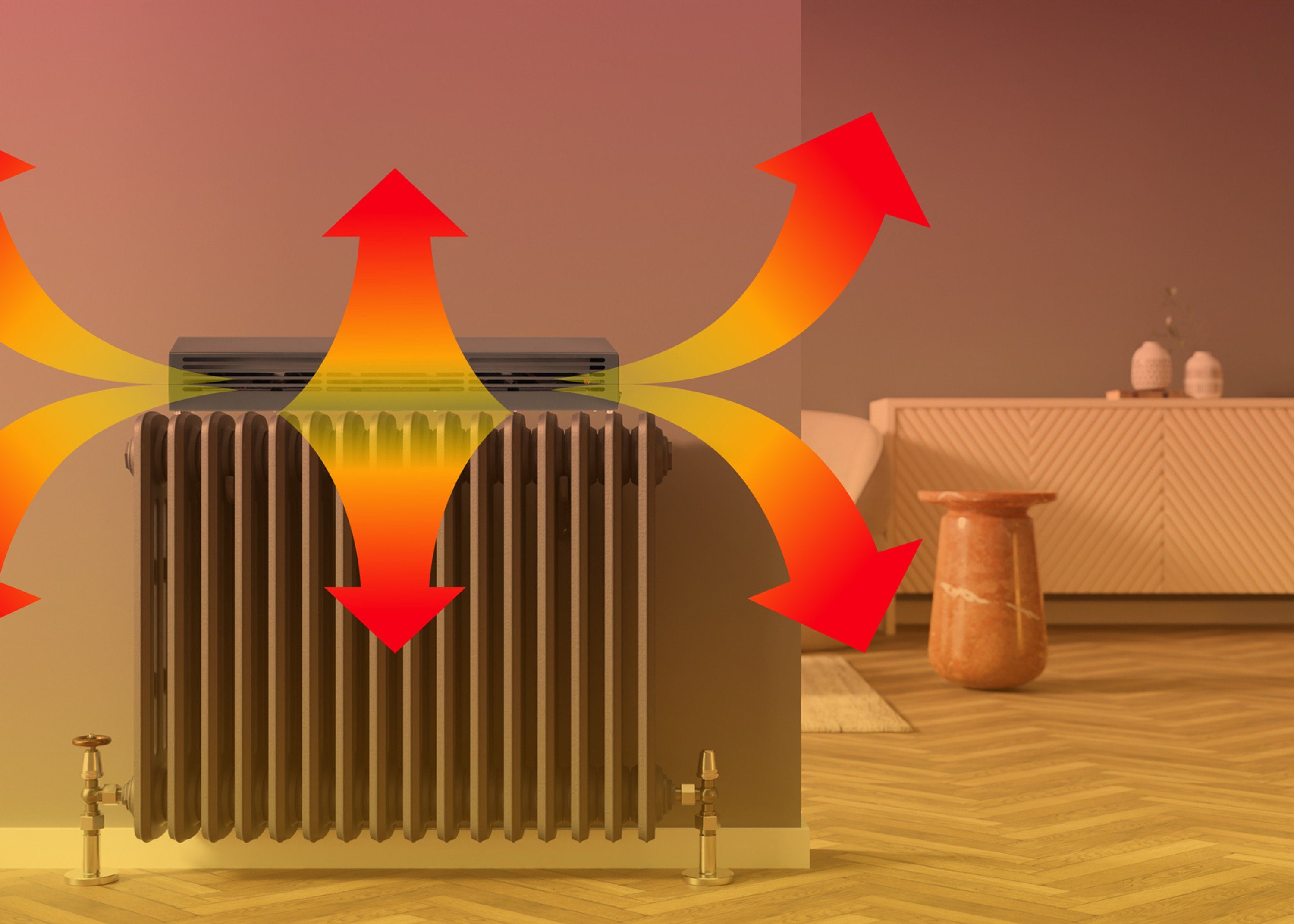 Dusbad Heizlüfter Lumair 50 Heizluftverstärker / Ventilator weiss