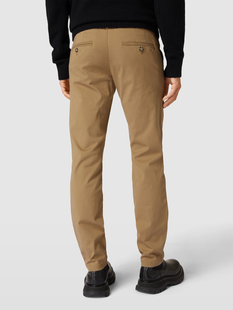 Slim Fit Chino in unifarbenem Design Modell 'NEW Miles' in camel