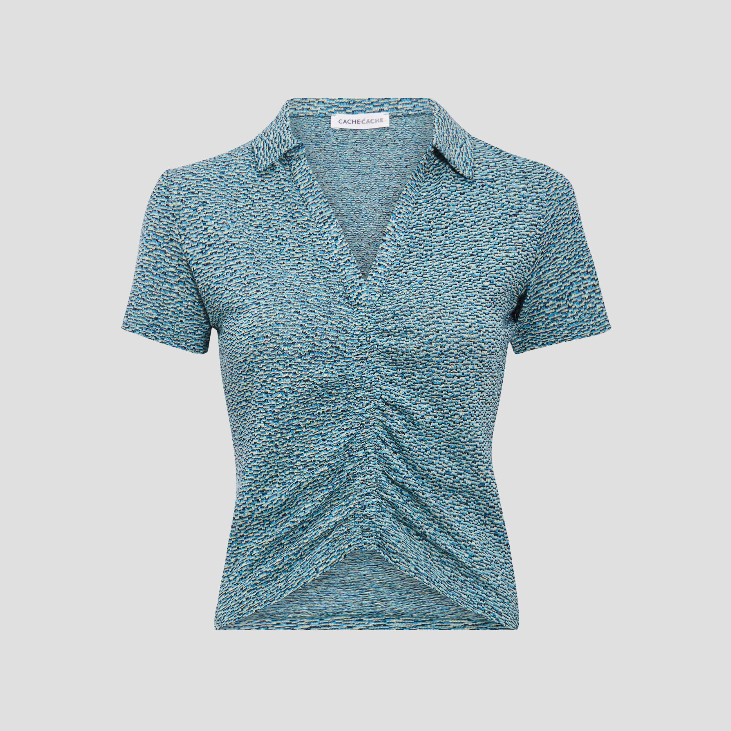 T-shirt manches courtes bleu turquoise femme | Cache Cache