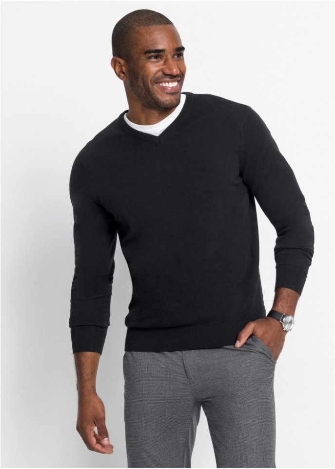 Pullover mit V-Ausschnitt