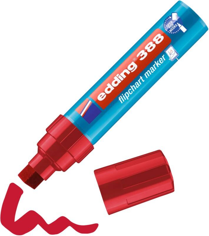 edding 388 Flipchart-Marker Extra Breit Keilspitze 4 - 12 mm Rot Wasserbeständig