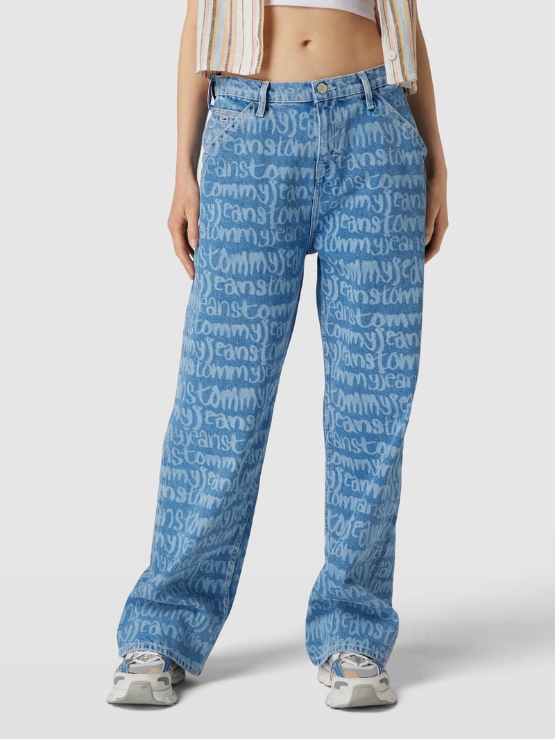 Jeans mit Logo-Muster Modell 'DAISY' in jeans