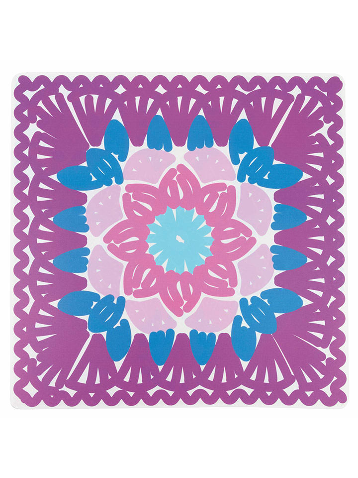 Villa d´Este 6er-Set: Tischsets in Hellblau/ Orange/ Lila - (L)37 x (B)37 cm günstig kaufen onesize