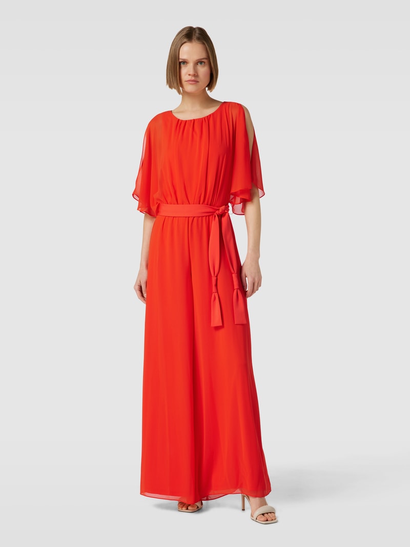 Jumpsuit mit Taillengürtel in orange