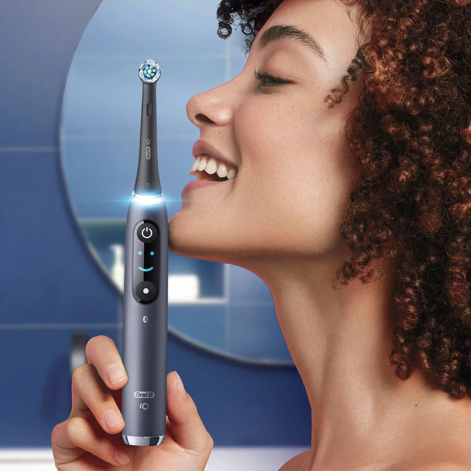 Oral-B Elektrische Zahnbürste iO Series 9, Aufsteckbürsten: 1 St., mit Reiseetui