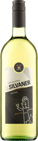 2022 VIER SCHOPPEN Silvaner Qualitätswein trocken 1,0 L - Winzergemeinschaft Franken eG