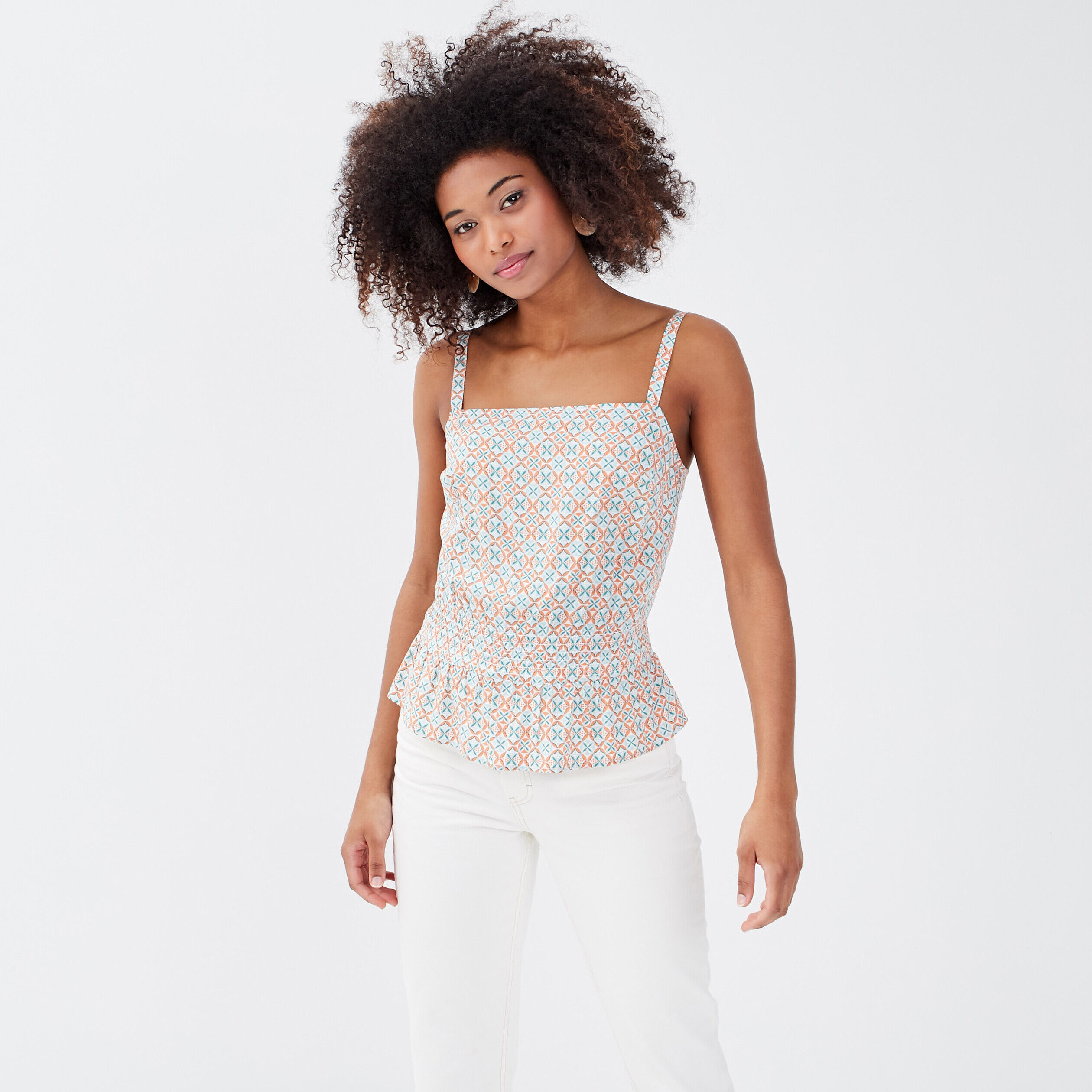 Blouse bretelles fines blanc femme | Cache Cache