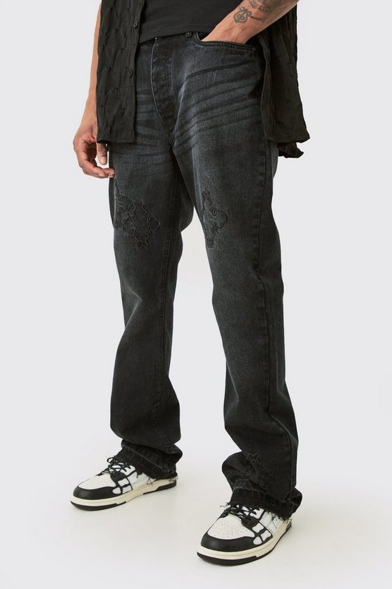 Tall Slim-Fit Jeans mit Kreuz-Applikation