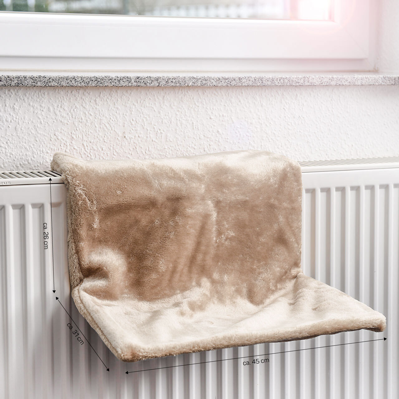 Canadian Cat Company Katzenhängematten & Fensterliegeplätze Canadian Cat Company Liegemulde für Heizkörper beige