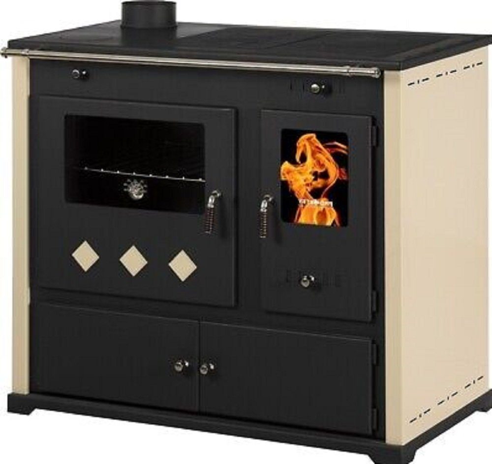 Prometey Festbrennstoffherd Practik LUX creme, linke Version, 9,50 kW