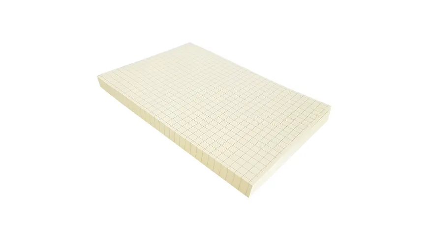 PAPERZONE Haftnotizen kariert gelb 105 x 148mm 100 Blatt gelb