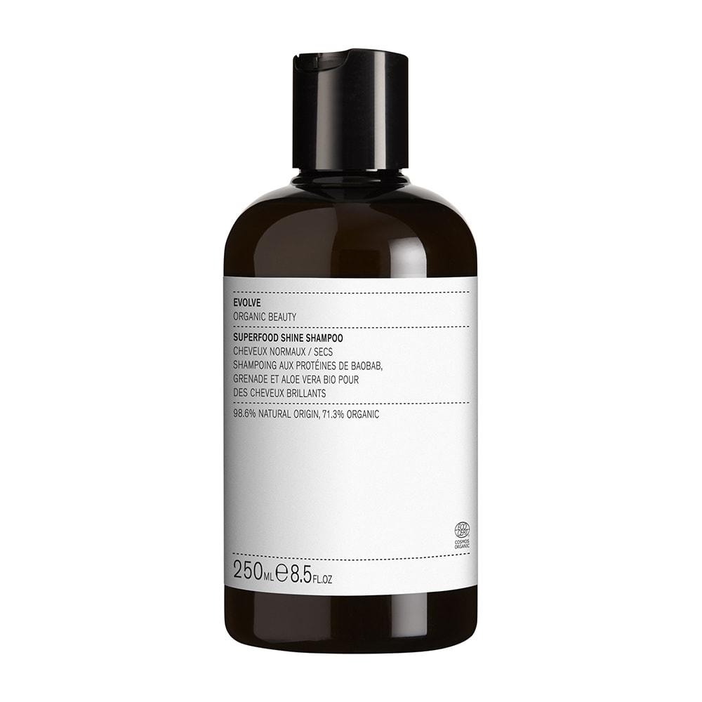 evolve organic beauty SUPERFOOD SHINE SHAMPOO Shampoing cheveux brillants