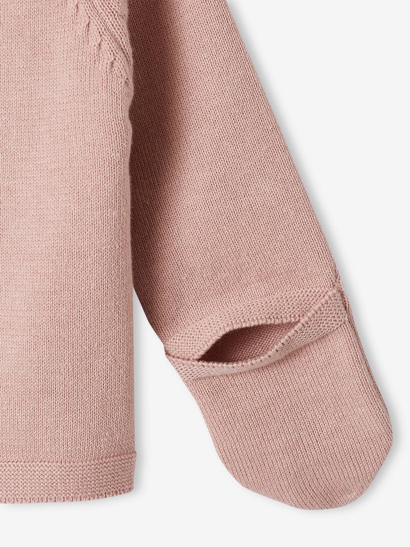 Vertbaudet Baby Strick-Set: Cardigan, Leggings & Mütze Oeko-Tex - schiefergrau