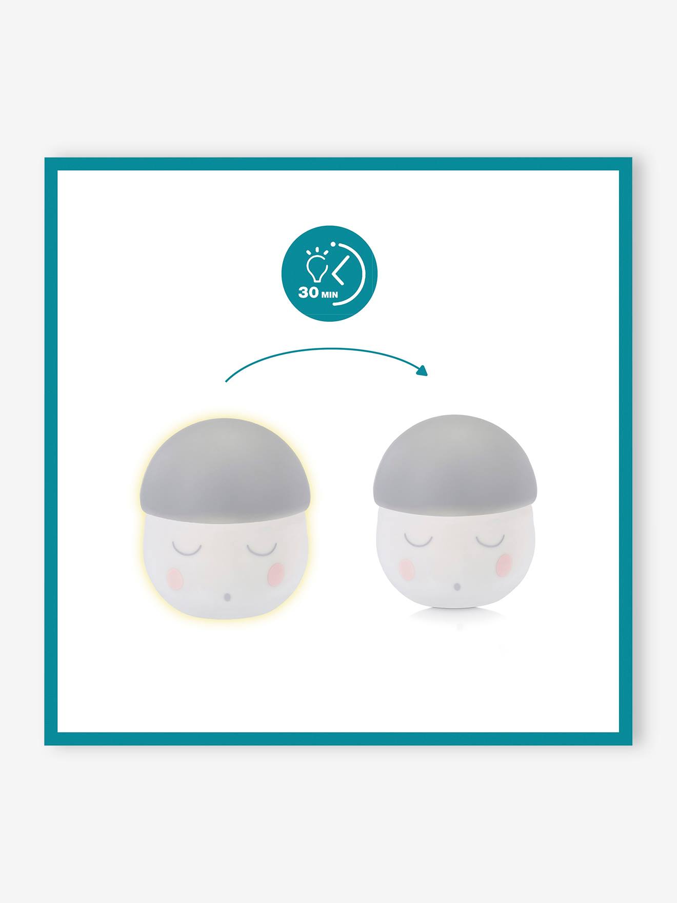 Veilleuse nomade BABYMOOV Squeezy blanc/gris