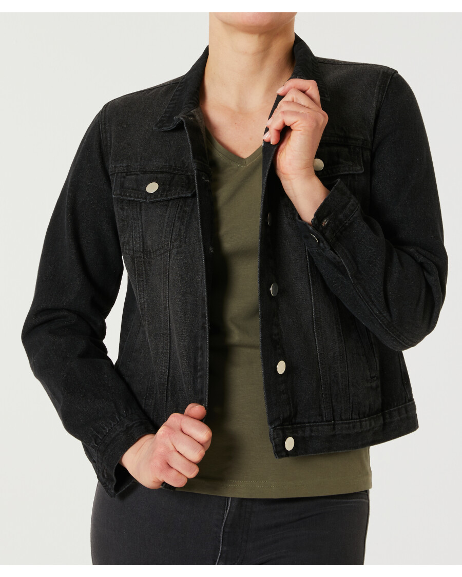 Schwarze Jeansjacke
