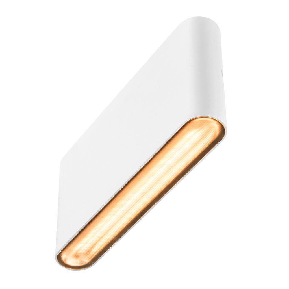 SLV LED Außen-Wandleuchte LED Wandleuchte Oval 18 in Weiß 2x 4,65W 860lm IP65, keine Angabe, Leuchtmittel enthalten: Ja, fest verbaut, LED, warmweiss, Aussenlampe, Aussenwandleuchte, Outdoor-Leuchte