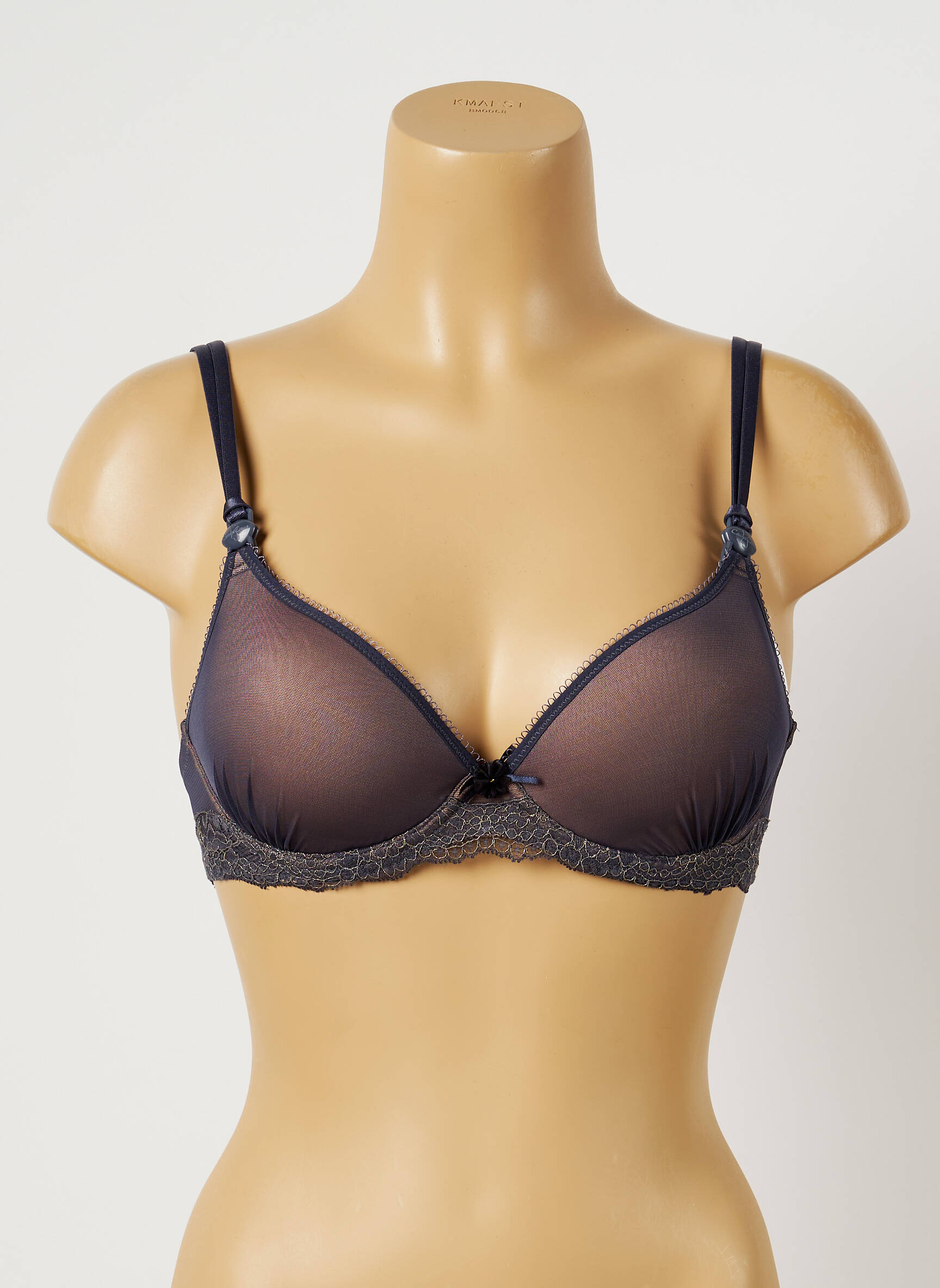 Cache Coeur Lingerie Maternite Femme couleur bleu