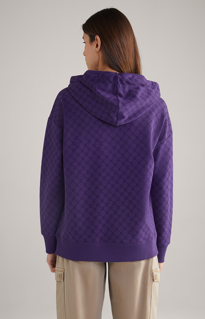 Hoodie in Lila gemustert