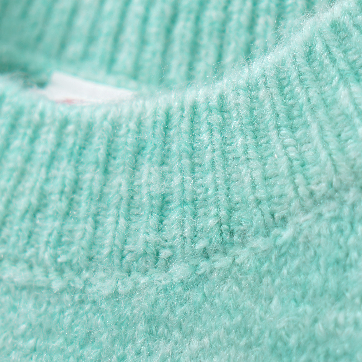 Mädchen Strickpullover mit Hund-Applikation
