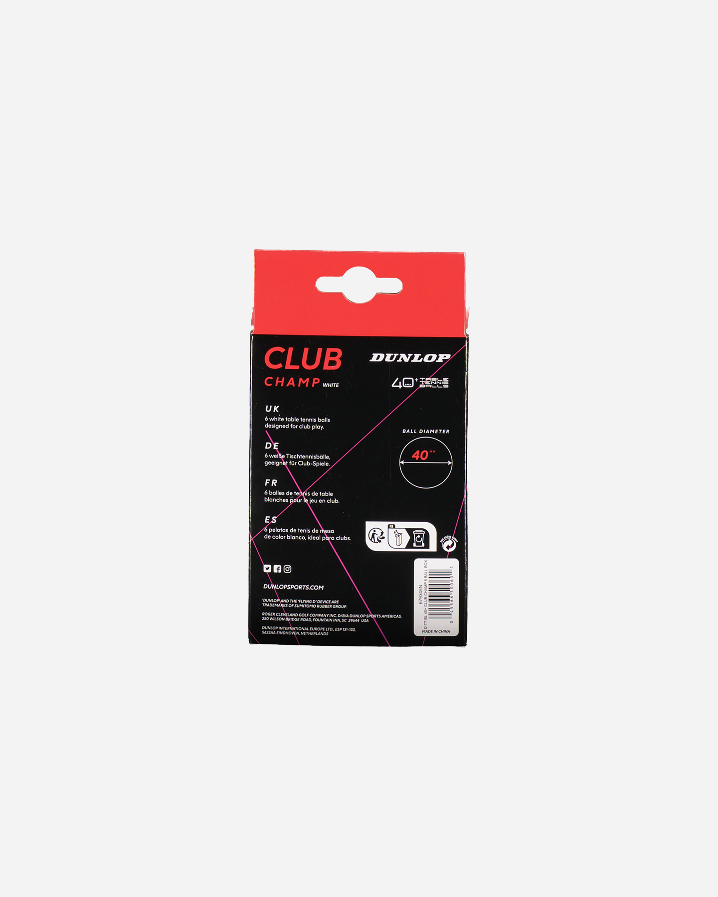 Tavolo Ping Pong Dunlop Ping Pong Championship 6pz 679345N