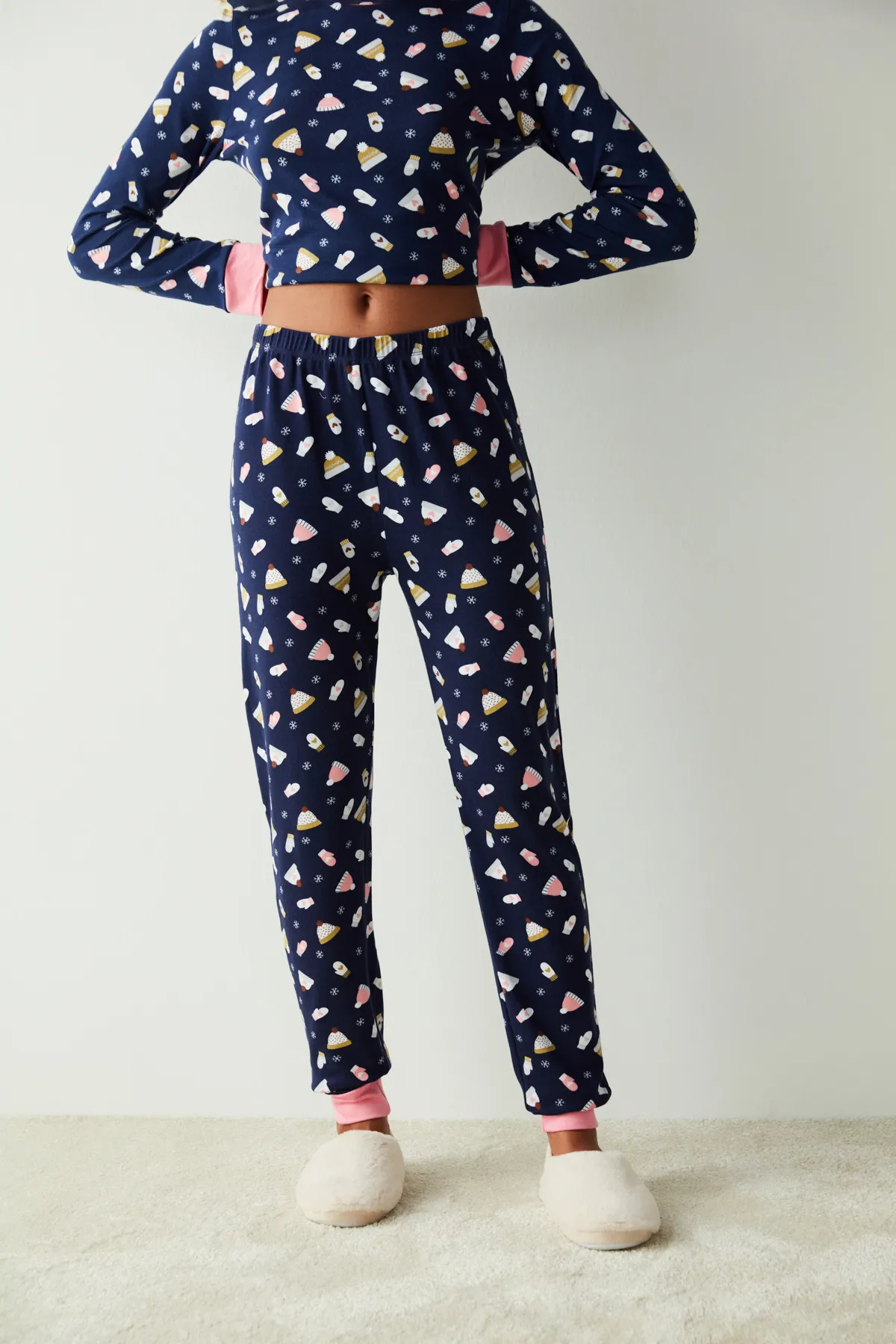 Penti  Pyjamahose - Dunkelblau - Straight