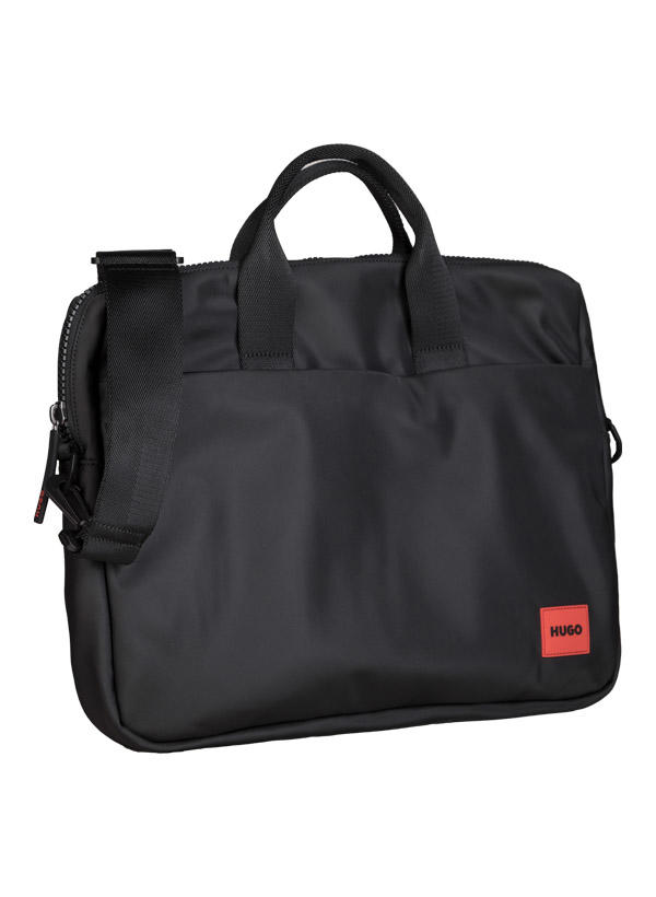 HUGO, Notebooktasche Ethon, Mikrofaser, schwarz