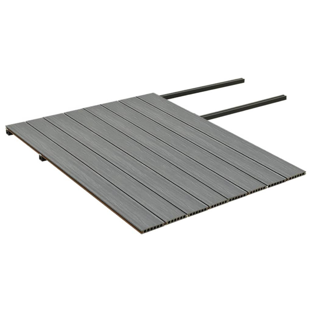 Teppichboden WPC Terrassendielen mit Zubehör Braun und Grau 20 m² 4 m, vidaXL