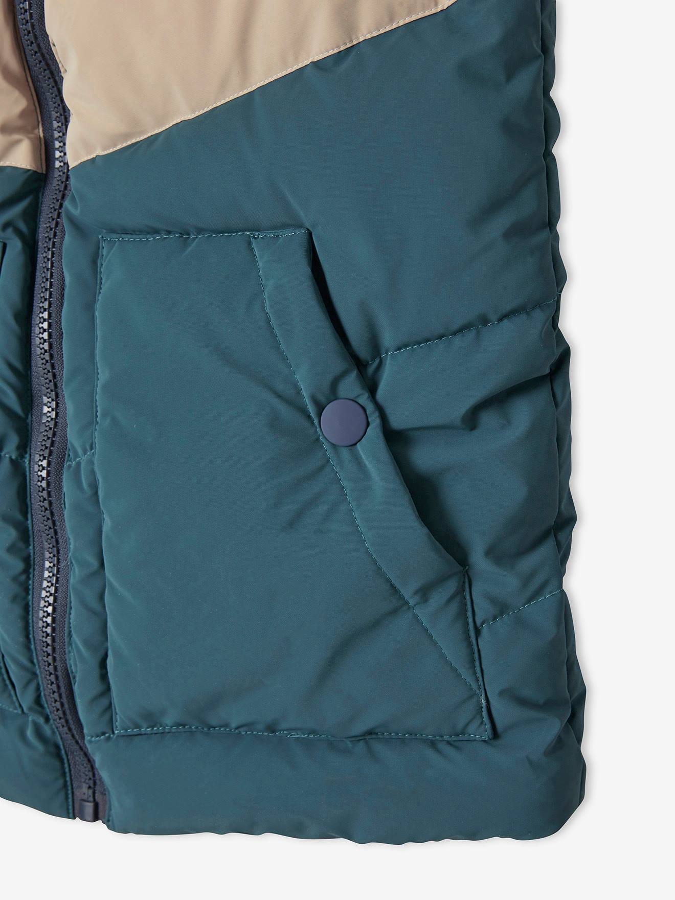 Vertbaudet Jungen Weste mit Wattierung aus Recycling-Polyester - petrol