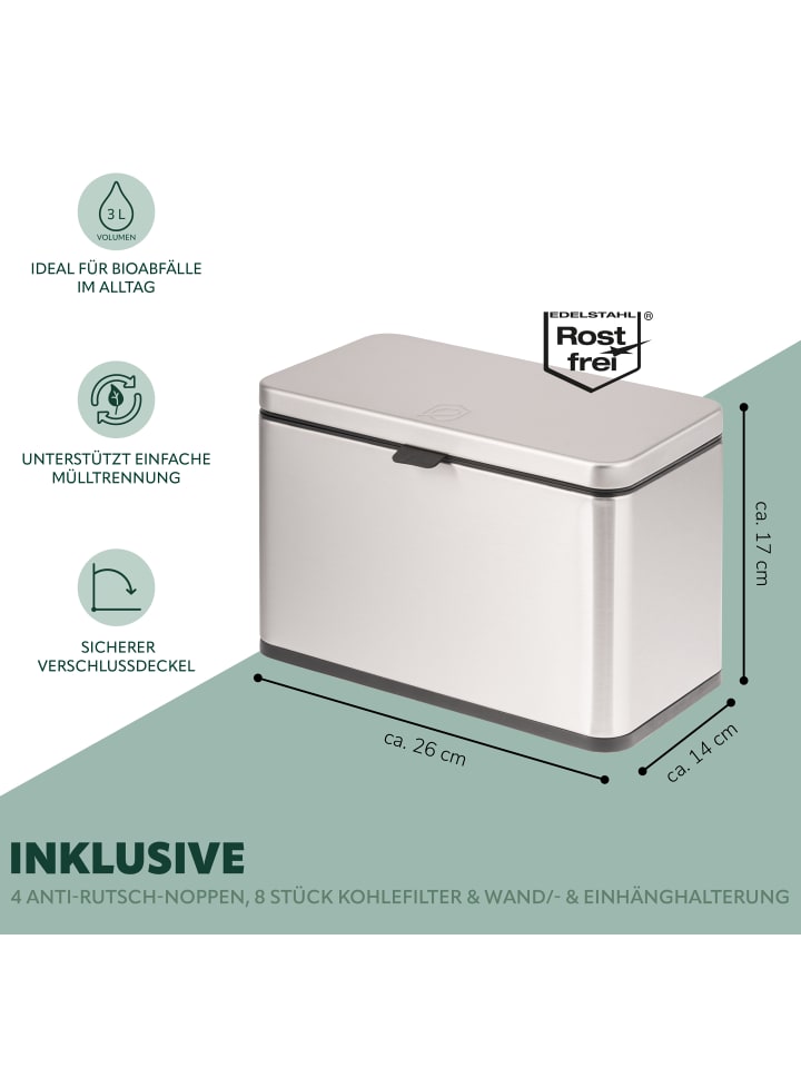 eluno Biomülleimer 3L günstig kaufen onesize