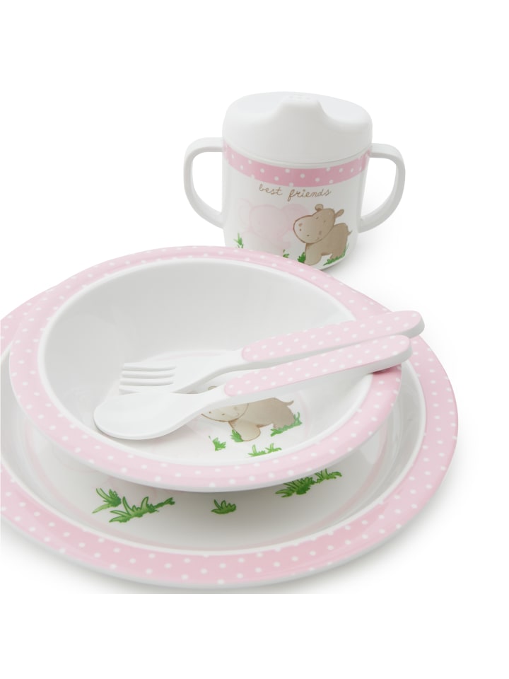 Bieco Spielwaren Geschirrset mit Tiermotiv 5 tlg. in Rosa günstig kaufen onesize