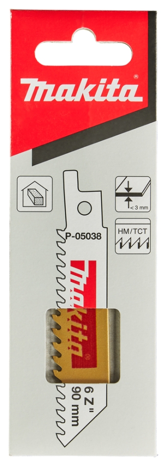 Accessori Makita P-05038 Lama per sega alternativa 3040 HM per legno duro, calcestruzzo cellulare, fibra di vetro, eternit e cartongesso