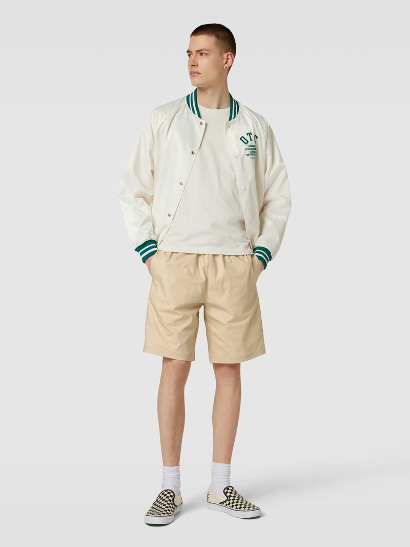 Bermudas mit Label-Detail in beige