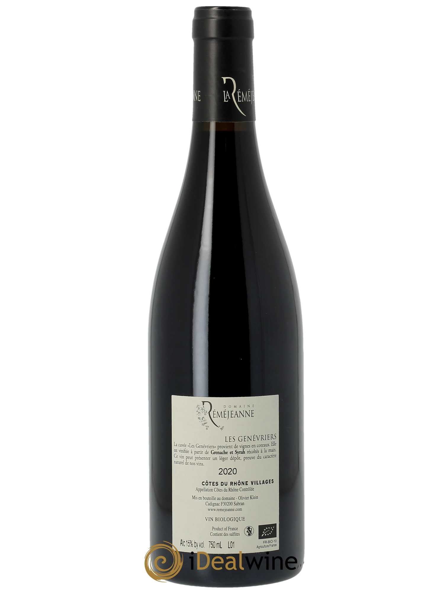 Côtes du Rhône Les Genévriers La Réméjeanne  2020 - Lot de 1 Bouteille