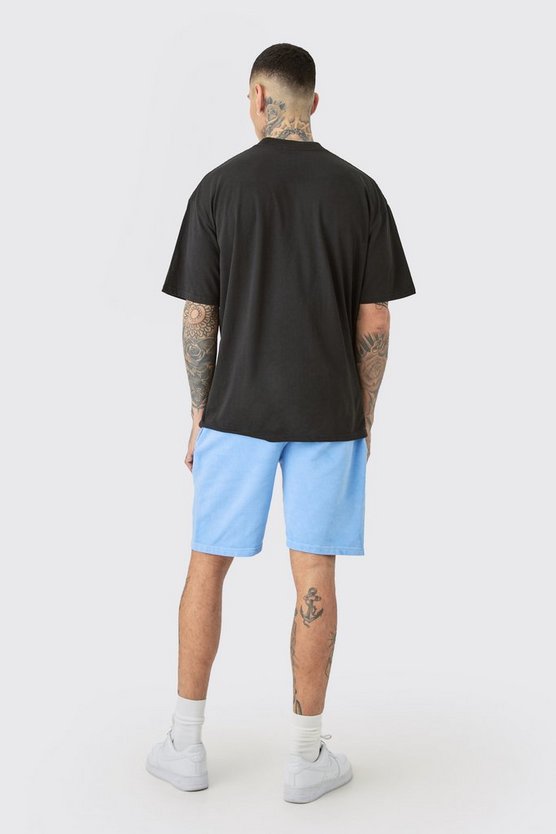 Tall Oversized Hearbreakers Shorts In Blue