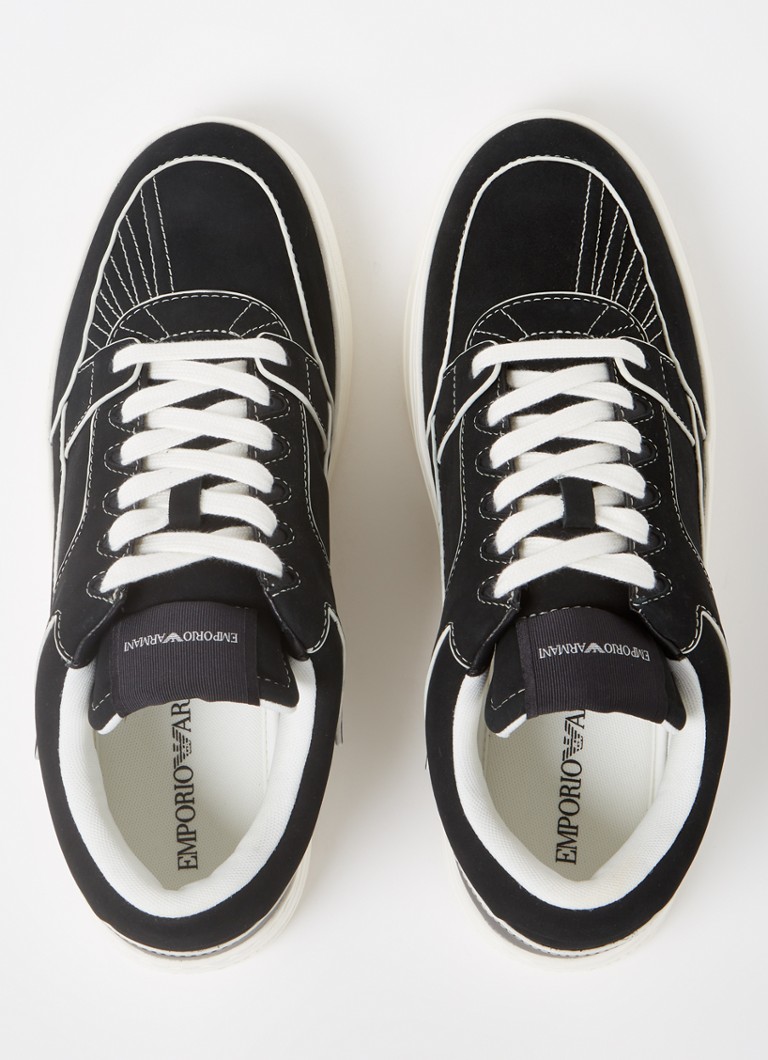 Αθλητικά παπούτσια Emporio Armani από nubuck με λογότυπο