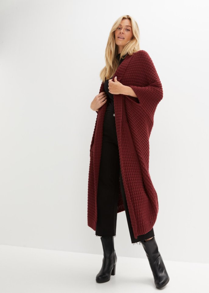 Longstrickjacke