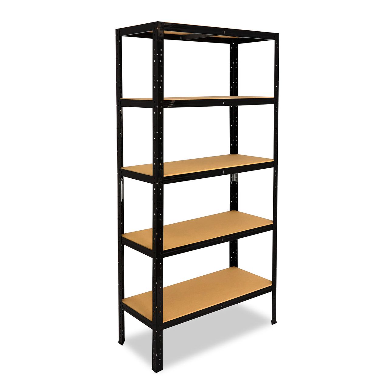 Shelfplaza BLACK 180x70x40cm Schwerlastregal in schwarz mit 5 Böden