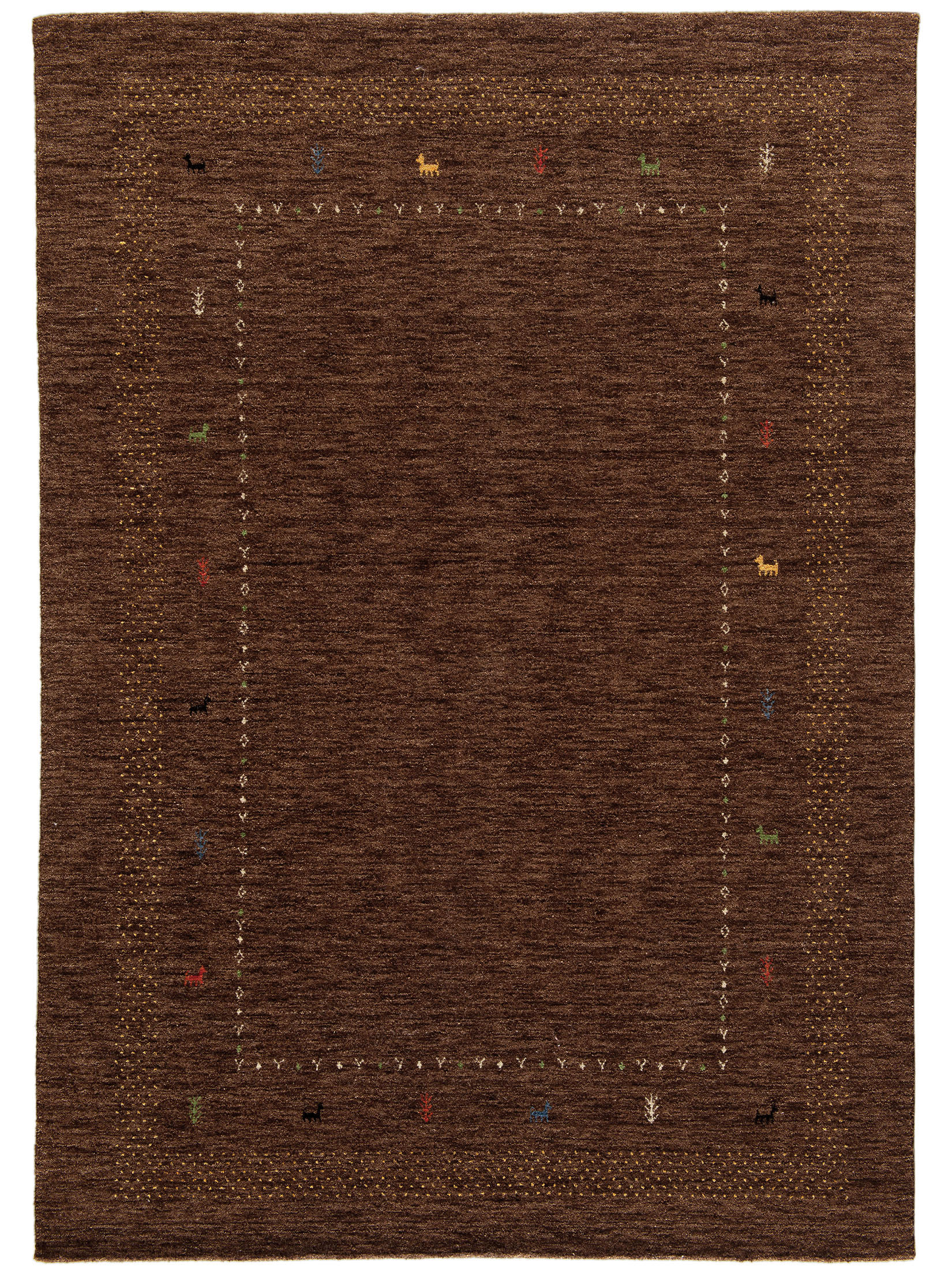 Kamlapur Gabbeh-Teppich, Dark Brown