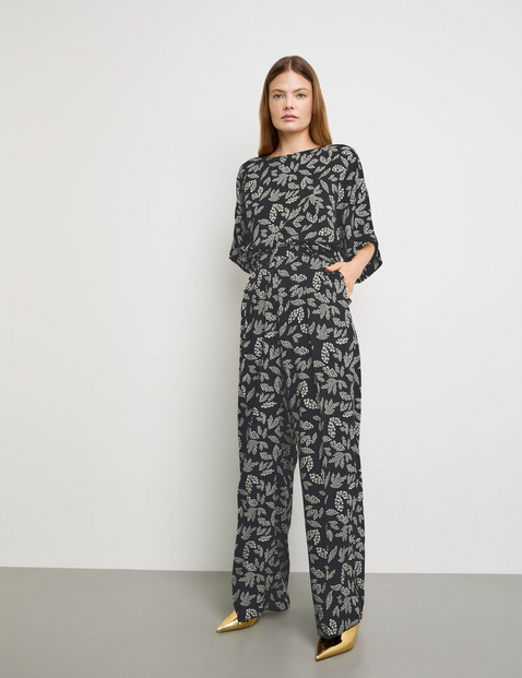Weite Hose aus Satin Palazzo