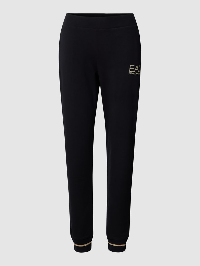 Sweatpants mit Label-Print Modell 'PANTALONI' in schwarz