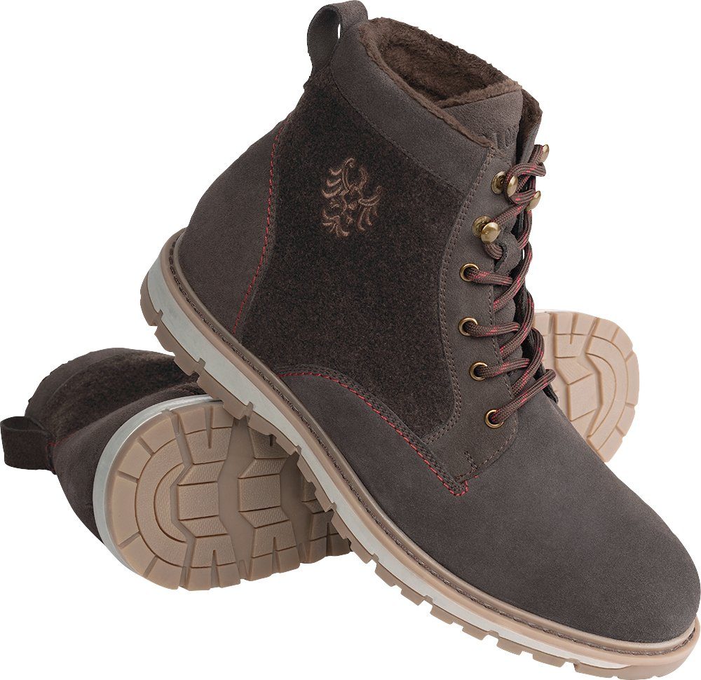 Tiroler Loden Stiefelette aus echtem Leder, stabiler Halt