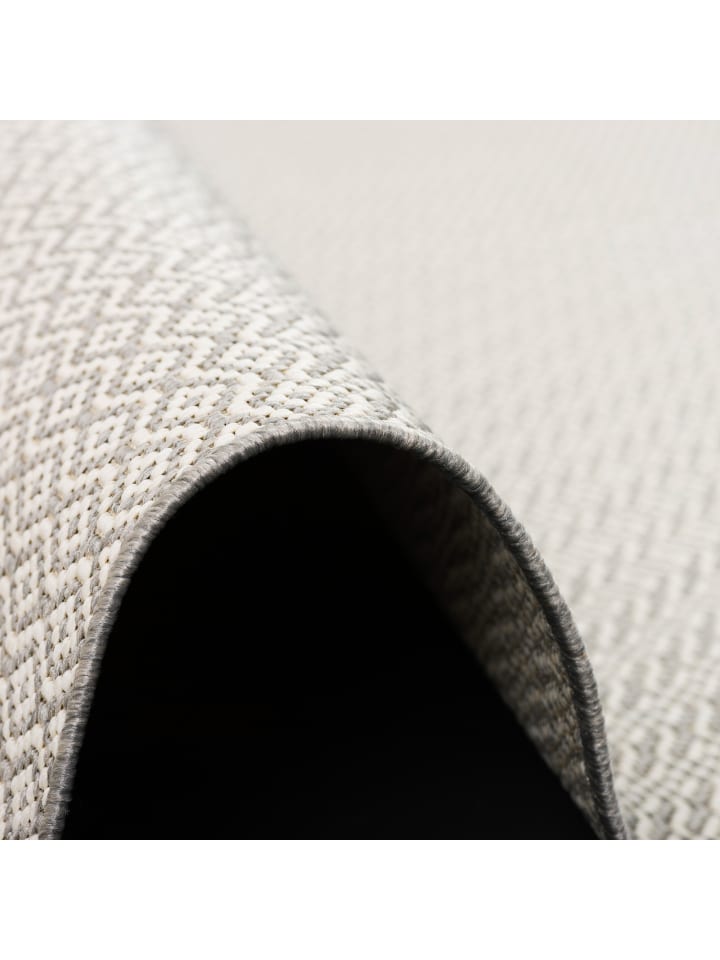 Pergamon In- und Outdoor Teppich Flachgewebe Carpetto in Silber Creme günstig kaufen 120 x 170 cm