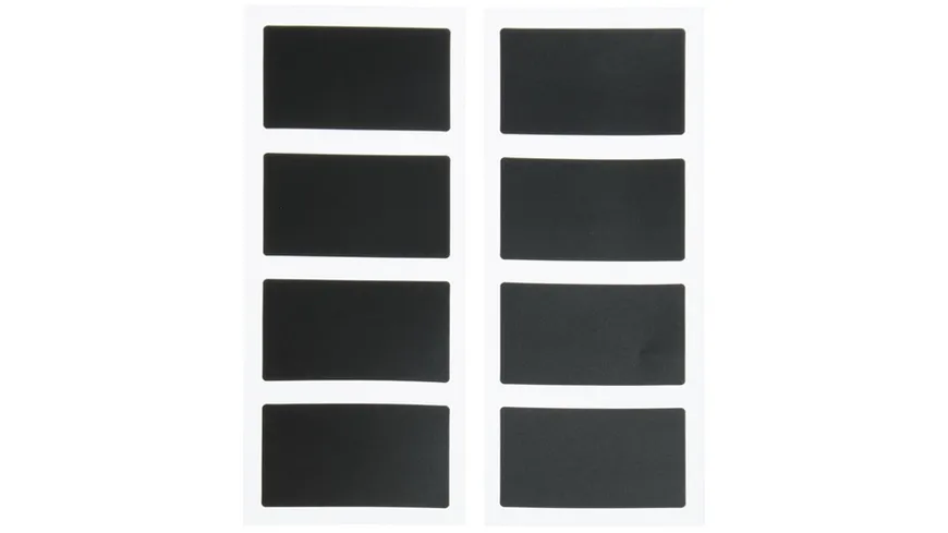 Securit Kreidetafel aus selbstklebender schwarze Folie rechteckig 8er-Set