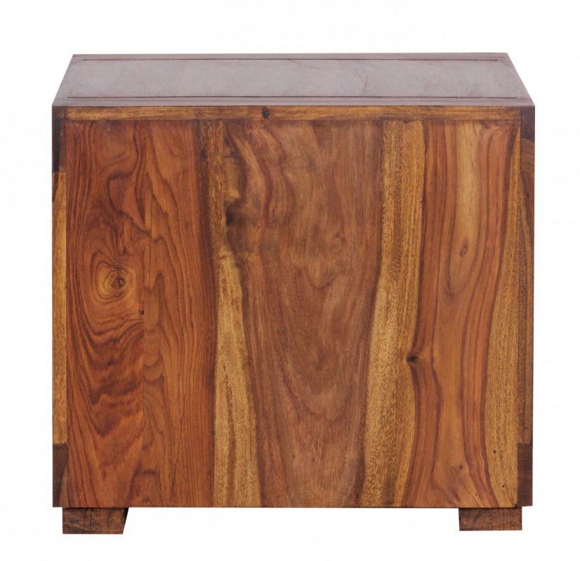 Wohnling Sheesham Couchtisch Massiv 50 x 50 cm Massivholz
